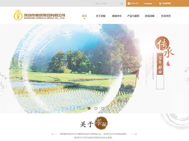 深圳市粮食集团有限公司网站建设项目