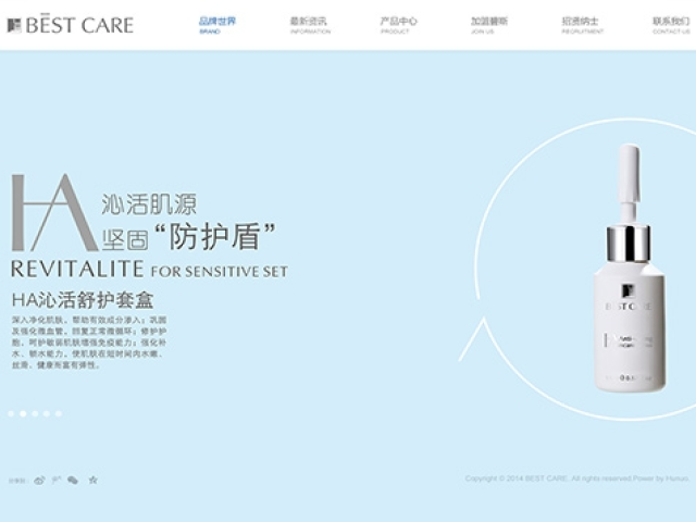 广州保税区雅兰国际化妆品有限公司网站建设项目